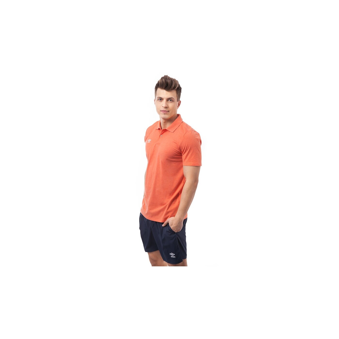 Koszulka polo męska UMBRO POLO JERSEY 62294ucyn kolor pomarańczowy