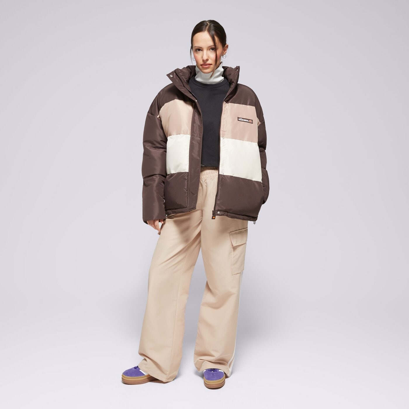 Spodnie dresowe damskie ADIDAS SPODNIE 3S CARGO PANTS iz0717 kolor beżowy