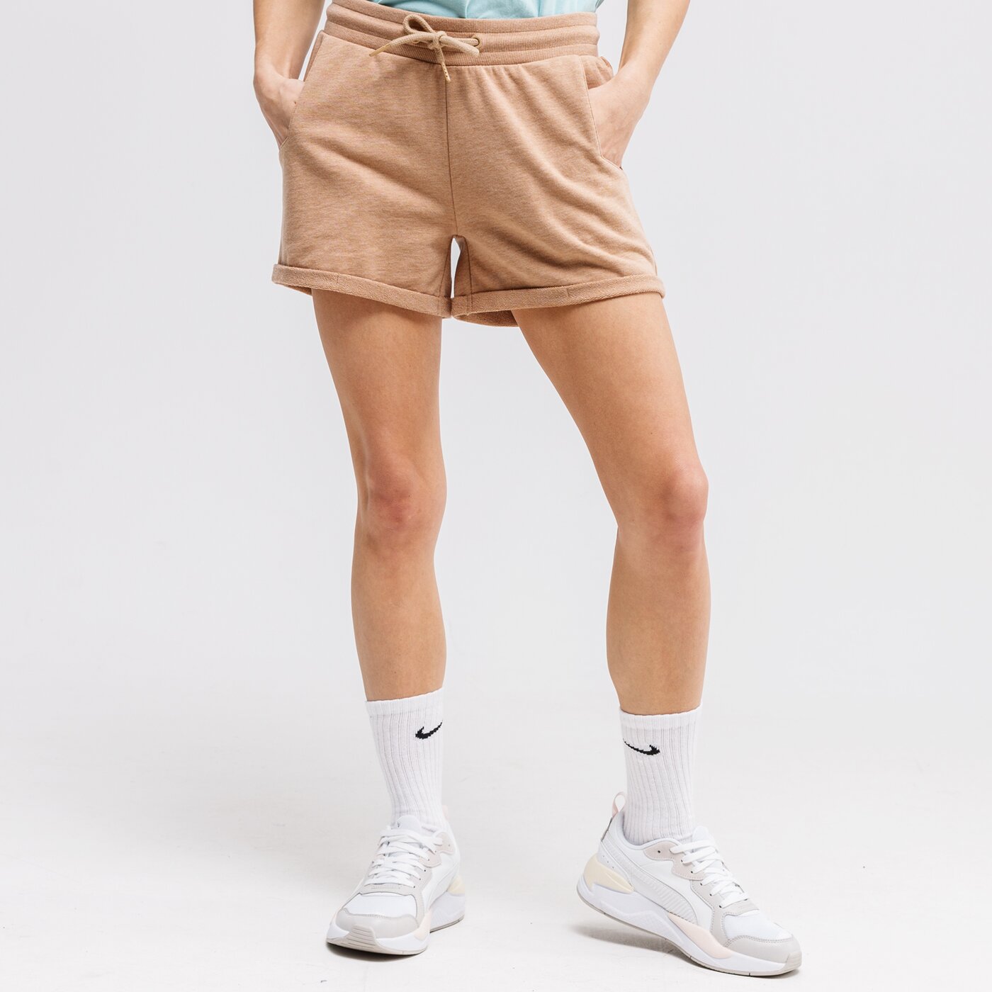 Spodenki damskie UMBRO SZORTY FRO ul121szd11003 kolor beżowy