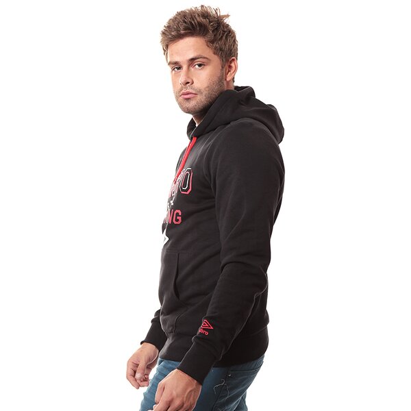Bluza męska UMBRO BLUZA GRAPHIC FTBL OH HOODED TOP 62608u060 kolor czarny