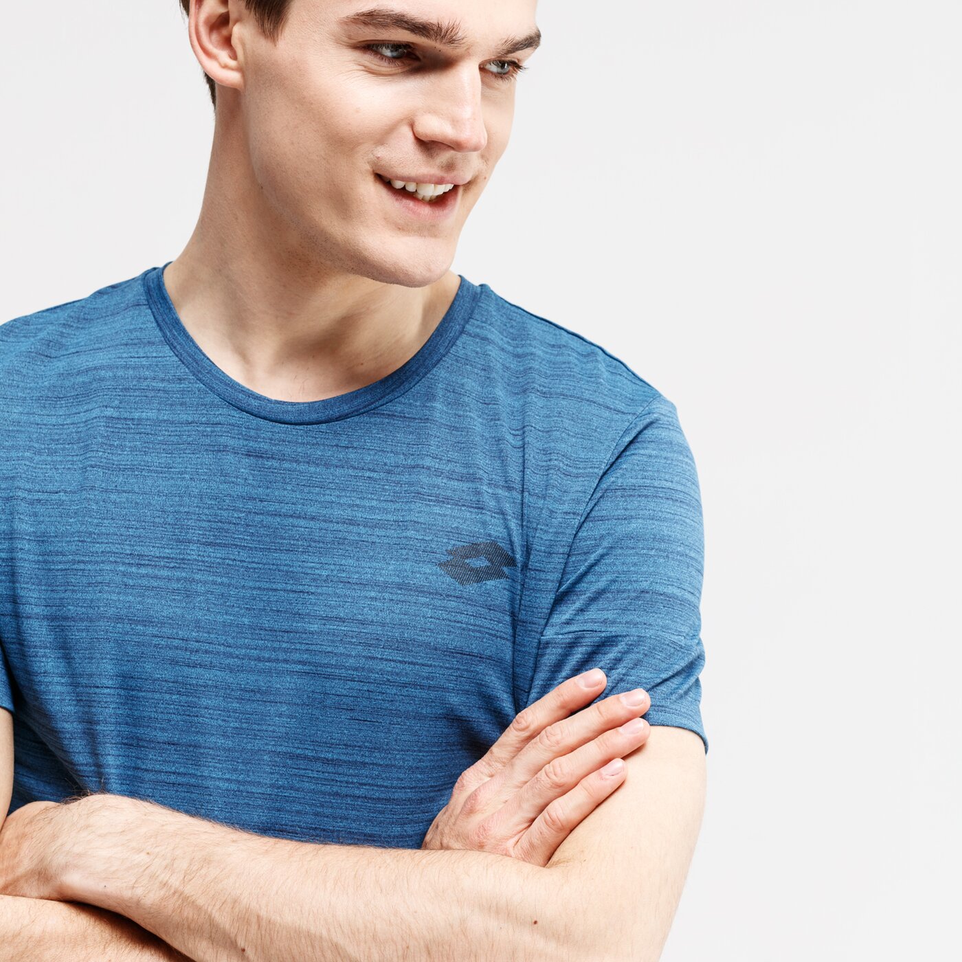 Koszulka męska LOTTO T-SHIRT SS TRNG MEL PL 210546-1ck kolor niebieski