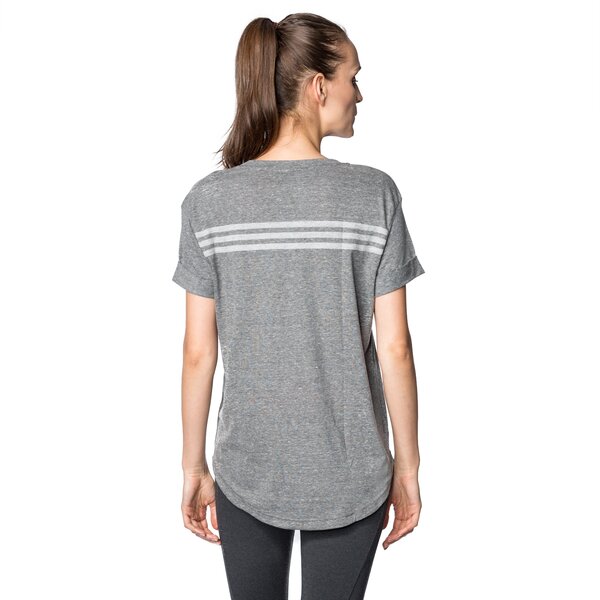 Koszulka damska ADIDAS T-SHIRT SS 3S BOYFRIEND ay0183 kolor szary