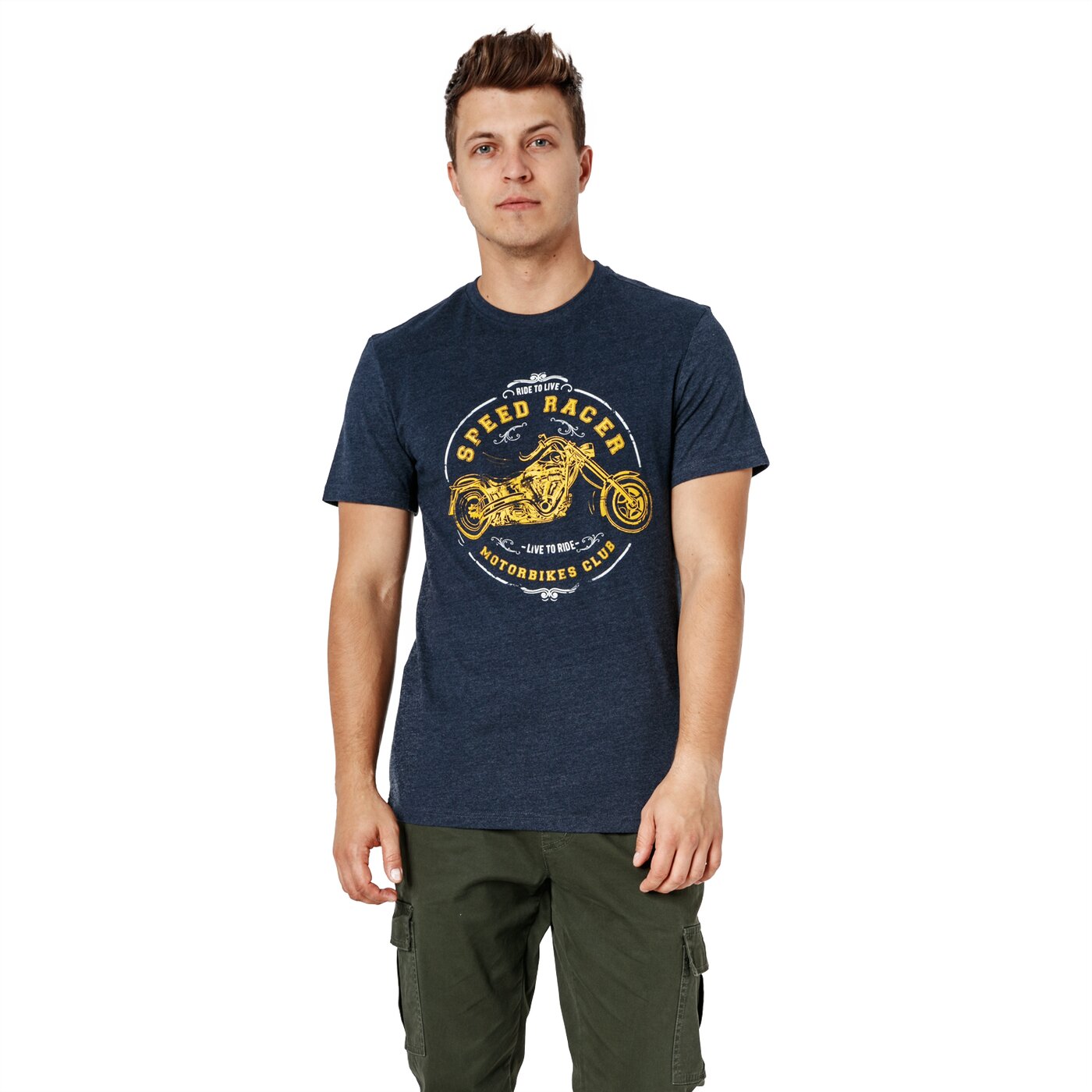 Koszulka męska LOTTO T-SHIRT SS ENGINE lo38tsm37002 kolor granatowy