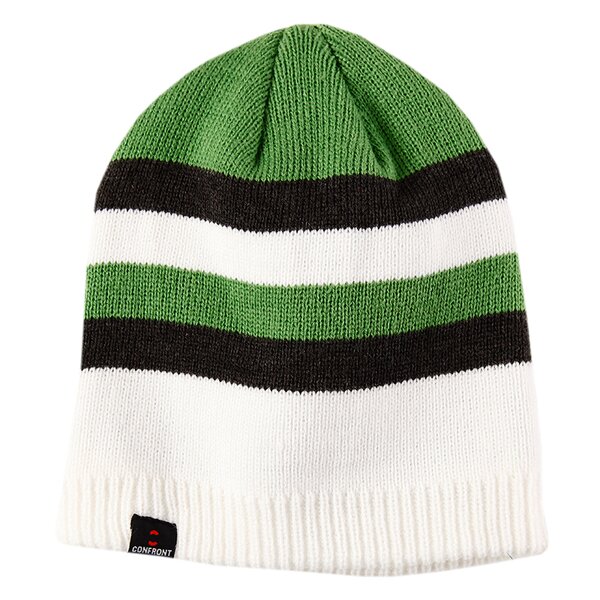 Czapka zimowa damska CONFRONT CZAPKA GREEN STRIPES BEANIE cf33cau19 kolor multicolor