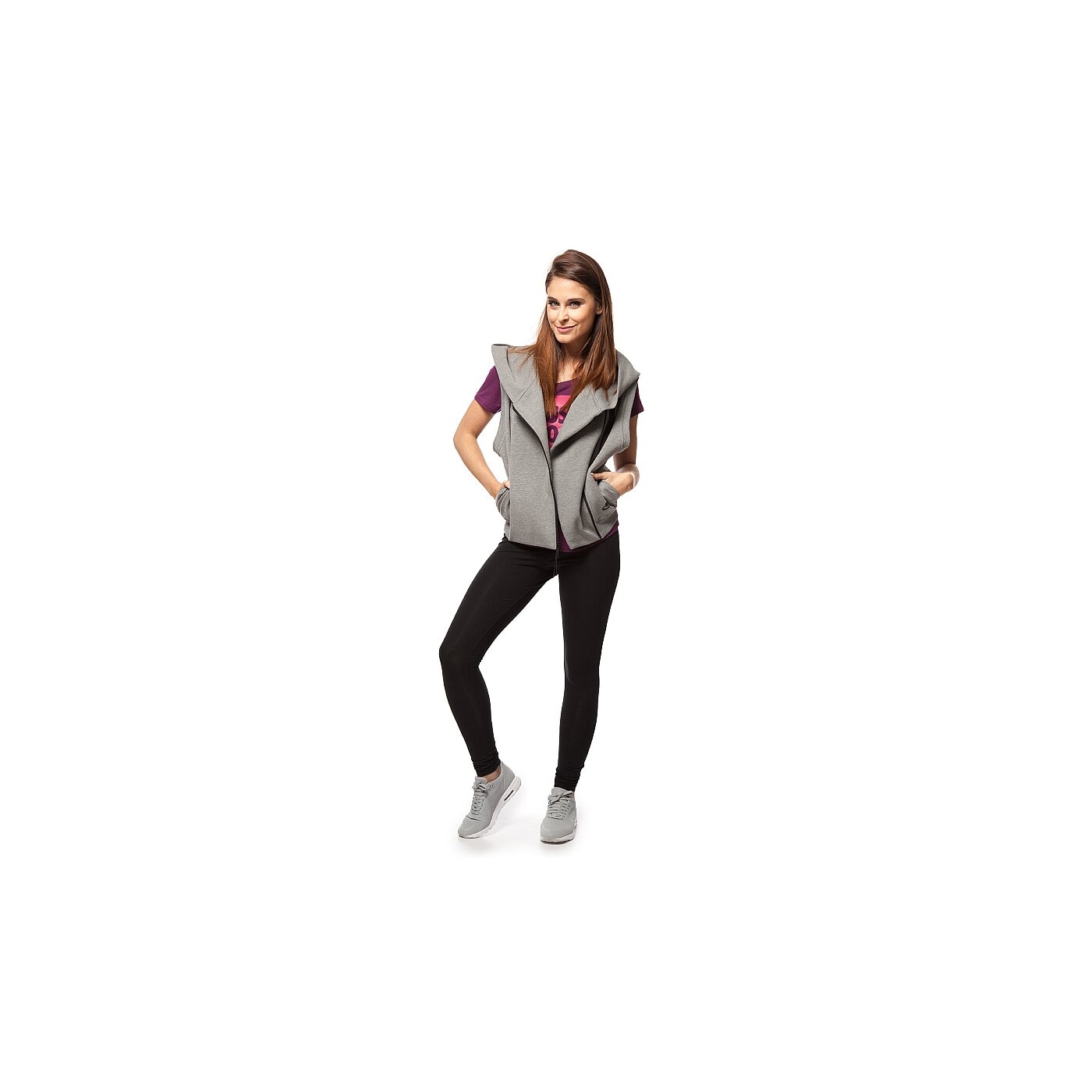 Bezrękawnik damski NIKE BEZRĘKAWNIK TECH FLEECE 689067091 kolor szary