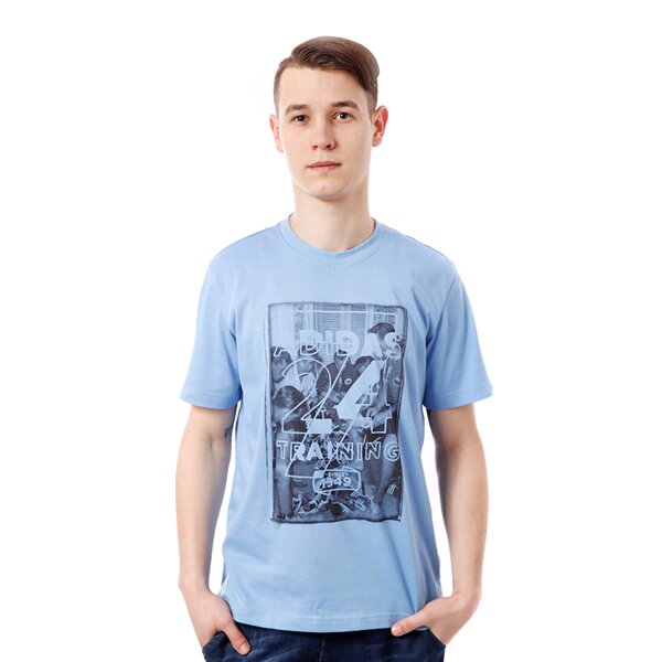 Koszulka męska ADIDAS T-SHIRT 24-7 ADIDAS d89086 kolor niebieski