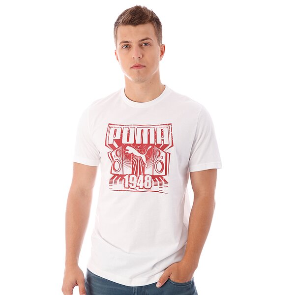 Koszulka męska PUMA T-SHIRT MEN TEE 83073002 kolor biały