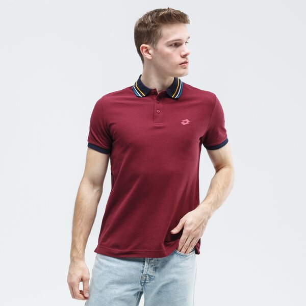 Koszulka polo męska LOTTO POLO CAPRI PQ 213343-5rw kolor bordowy