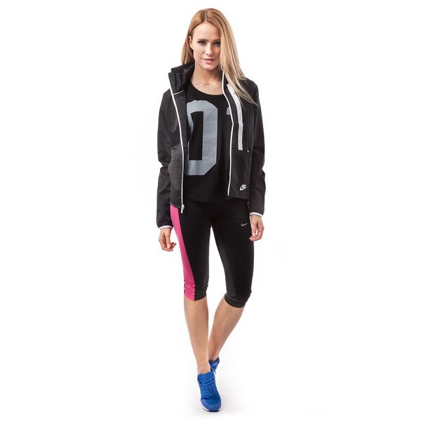 Spodnie dresowe damskie NIKE SPODNIE DF ESSENT CAPRI 645603013 kolor niebieski