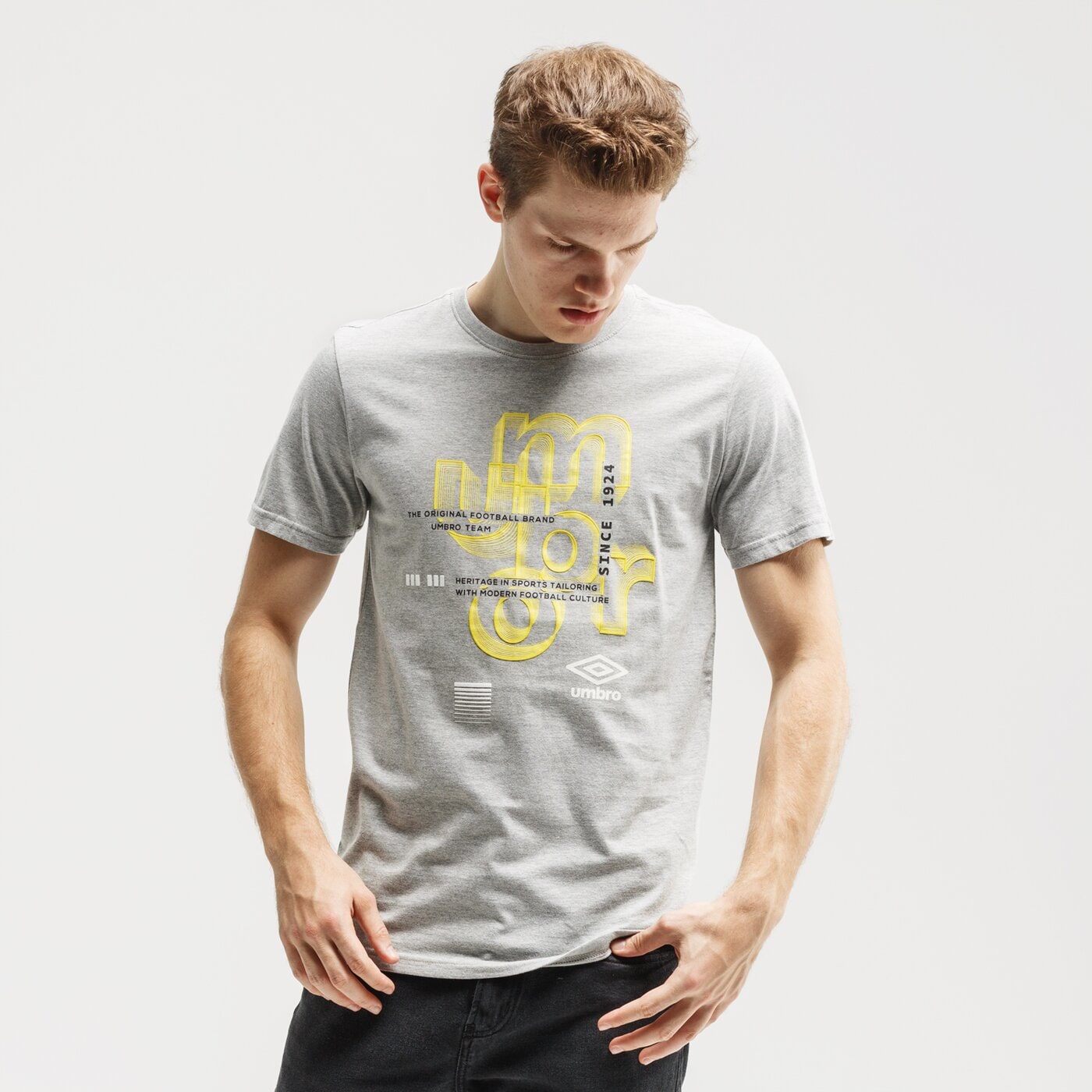 Koszulka męska UMBRO T-SHIRT SESH ul120tsm29002 kolor szary