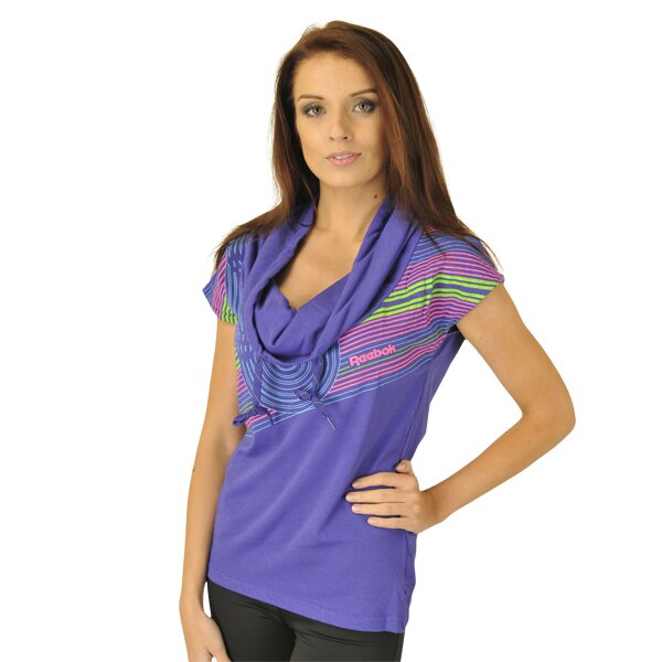 Koszulka damska REEBOK T-SHIRT NCL MES CN TOP TEAM PURPLE o41707 kolor fioletowy