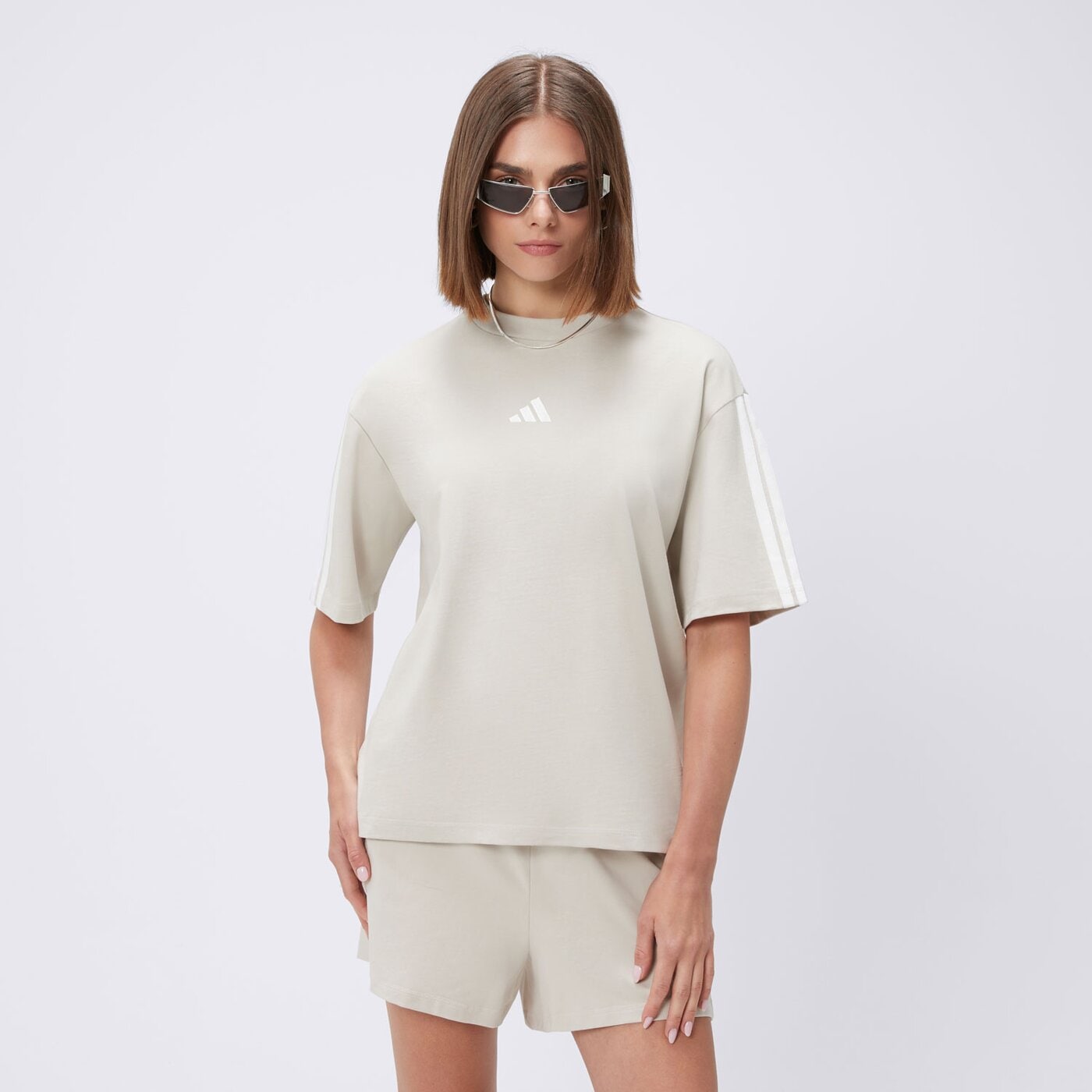 Koszulka damska ADIDAS T-SHIRT W 3S SJ BF T je1219 kolor beżowy