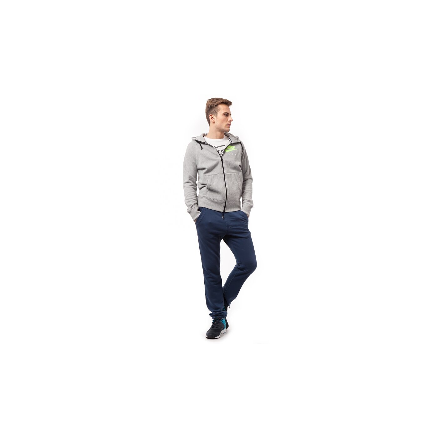 Bluza męska NIKE BLUZA AW77 FT FZ HOOD-AIR 642889063 kolor szary