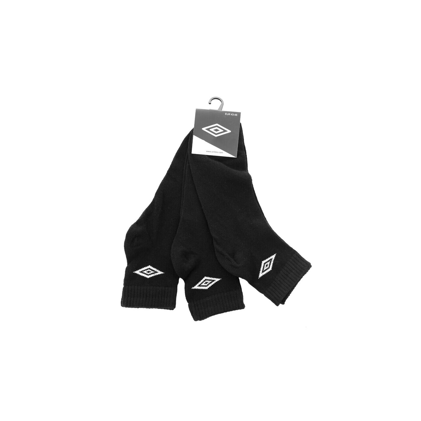 Skarpetki damskie UMBRO SKARPETY 3PPK QUARTER BLACK um24168e kolor czarny