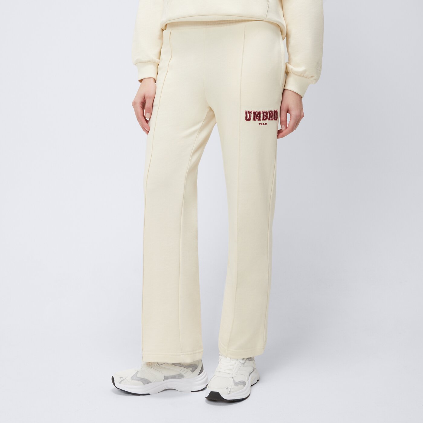 Spodnie dresowe damskie UMBRO SPODNIE COLLAGE ul125spd01001 kolor beżowy