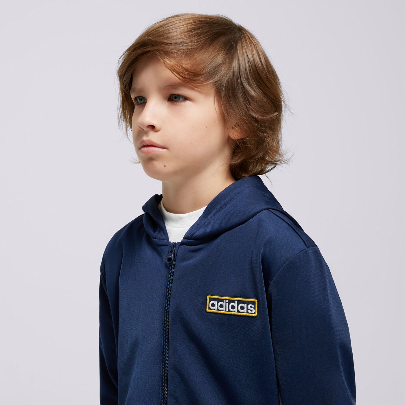 Bluza dziecięca ADIDAS BLUZA Z KAPTUREM FZ HOODIE BOY in2114 kolor granatowy