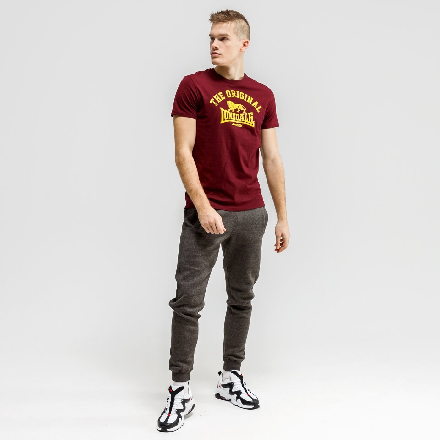 Spodnie dresowe męskie LONSDALE SPODNIE LANIVET 116042-1036 kolor szary