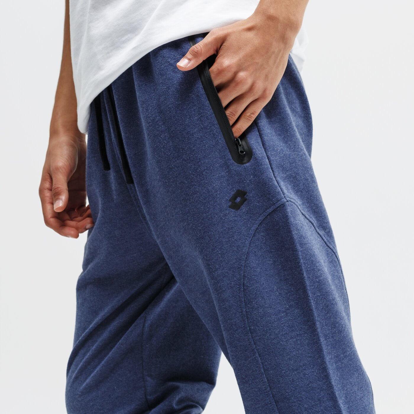 Spodnie dresowe męskie LOTTO SPODNIE TASSO lo39spm05002 kolor granatowy