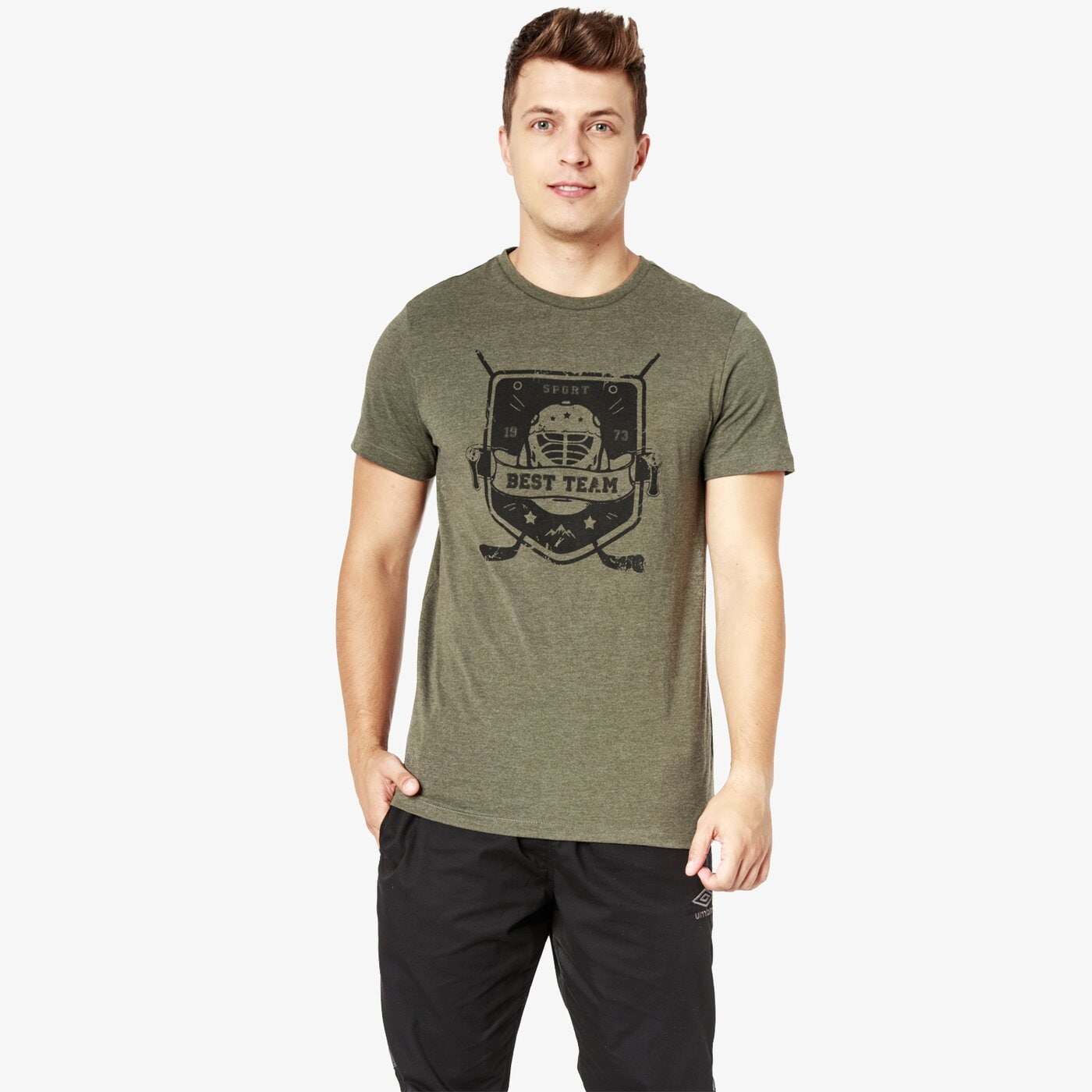 Koszulka męska LOTTO T-SHIRT SS BANDY lo38tsm27002 kolor zielony