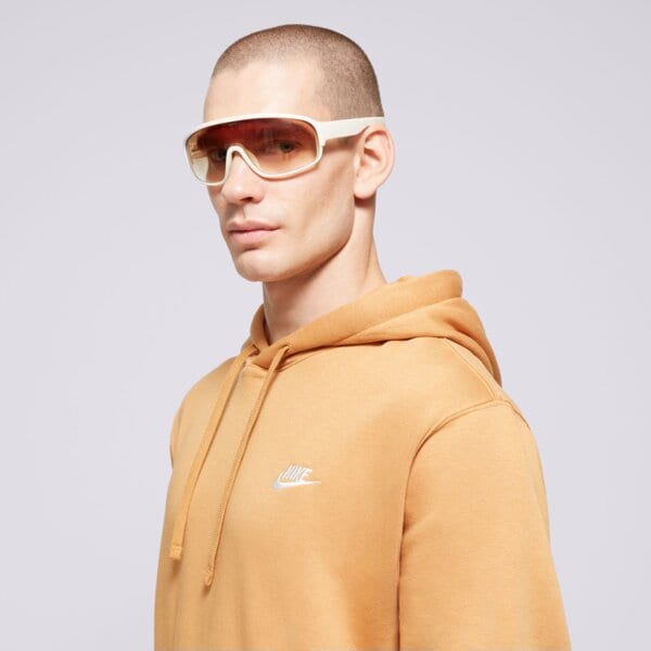 Bluza męska NIKE BLUZA Z KAPTUREM SPORTSWEAR CLUB FLEECE bv2654-224 kolor brązowy