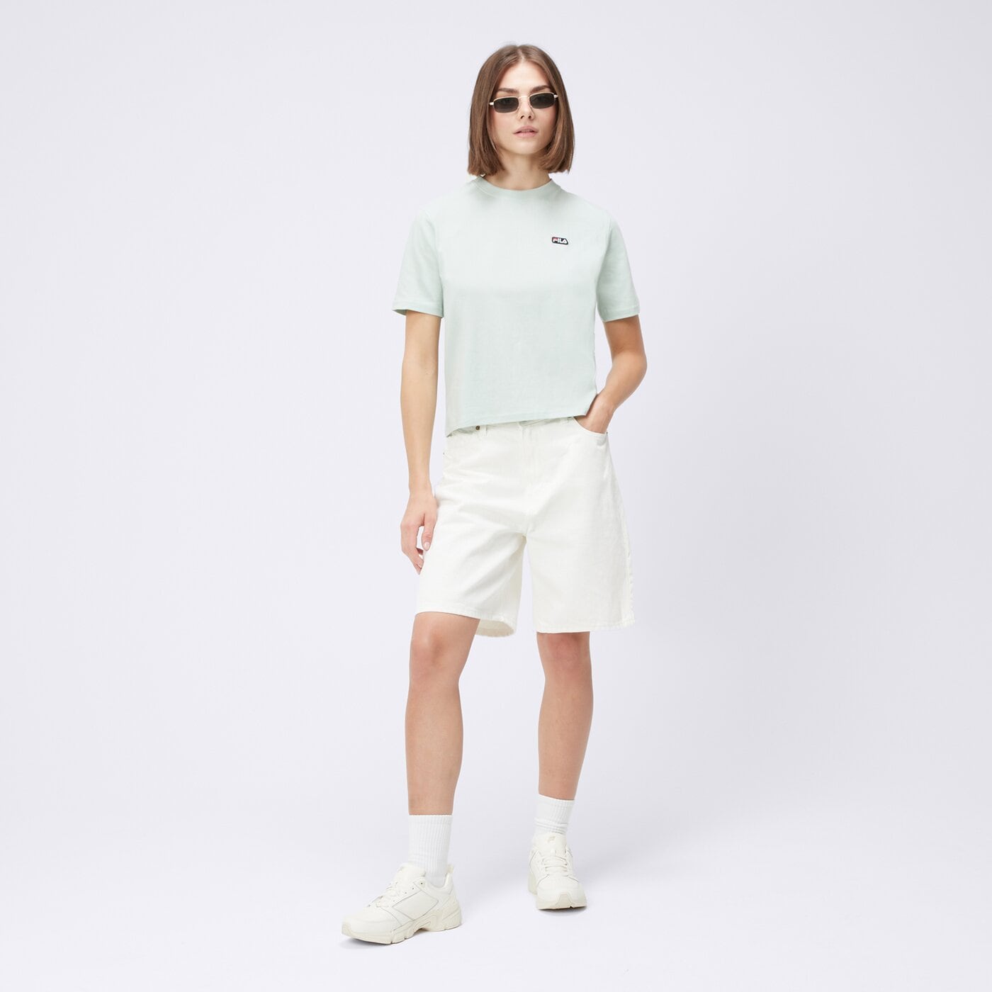 Koszulka damska FILA T-SHIRT BADGE LOGO TEE fi124tsd70264 kolor zielony