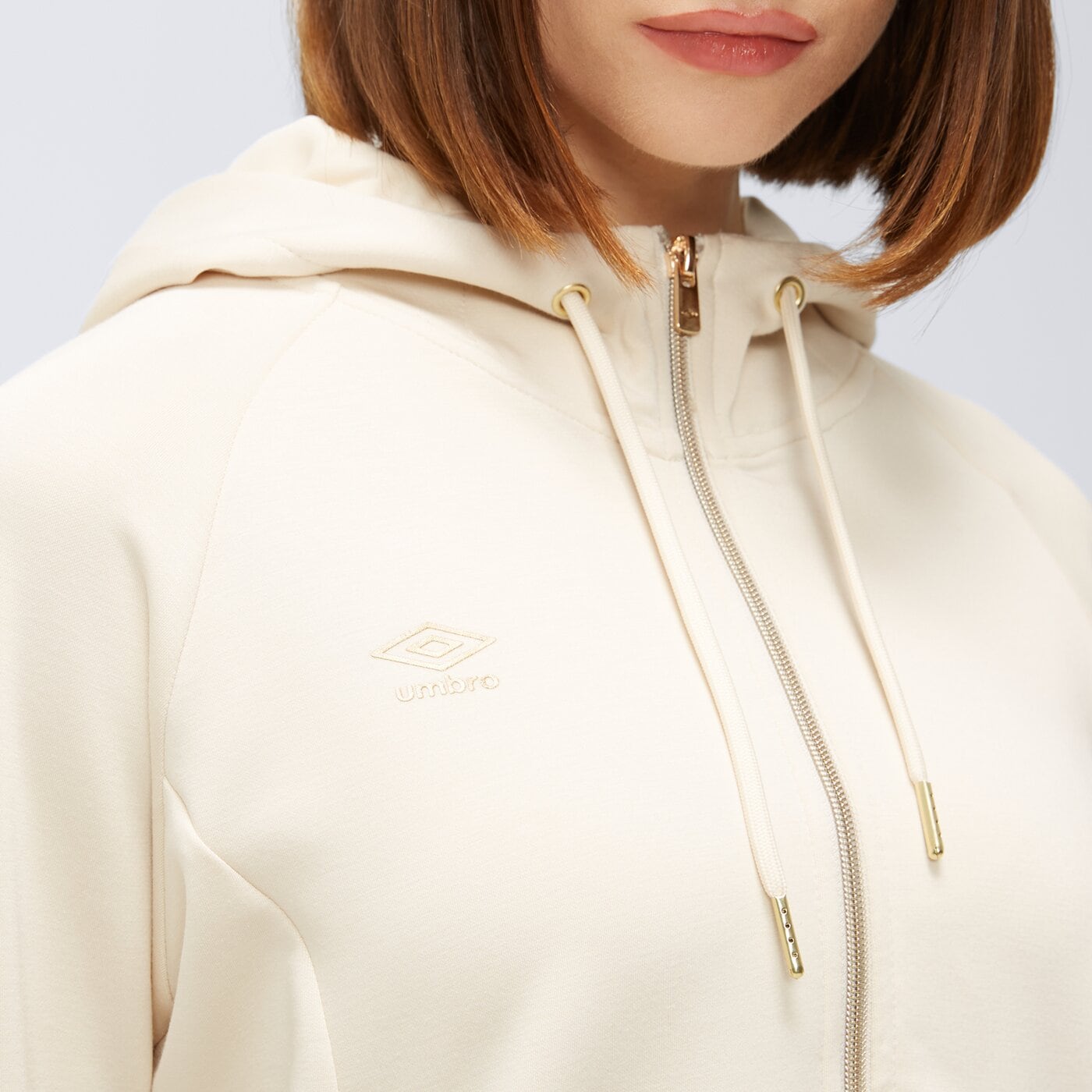 Bluza damska UMBRO BLUZA ROZPINANA Z KAPTUREM OWI II ul125bld02002 kolor beżowy