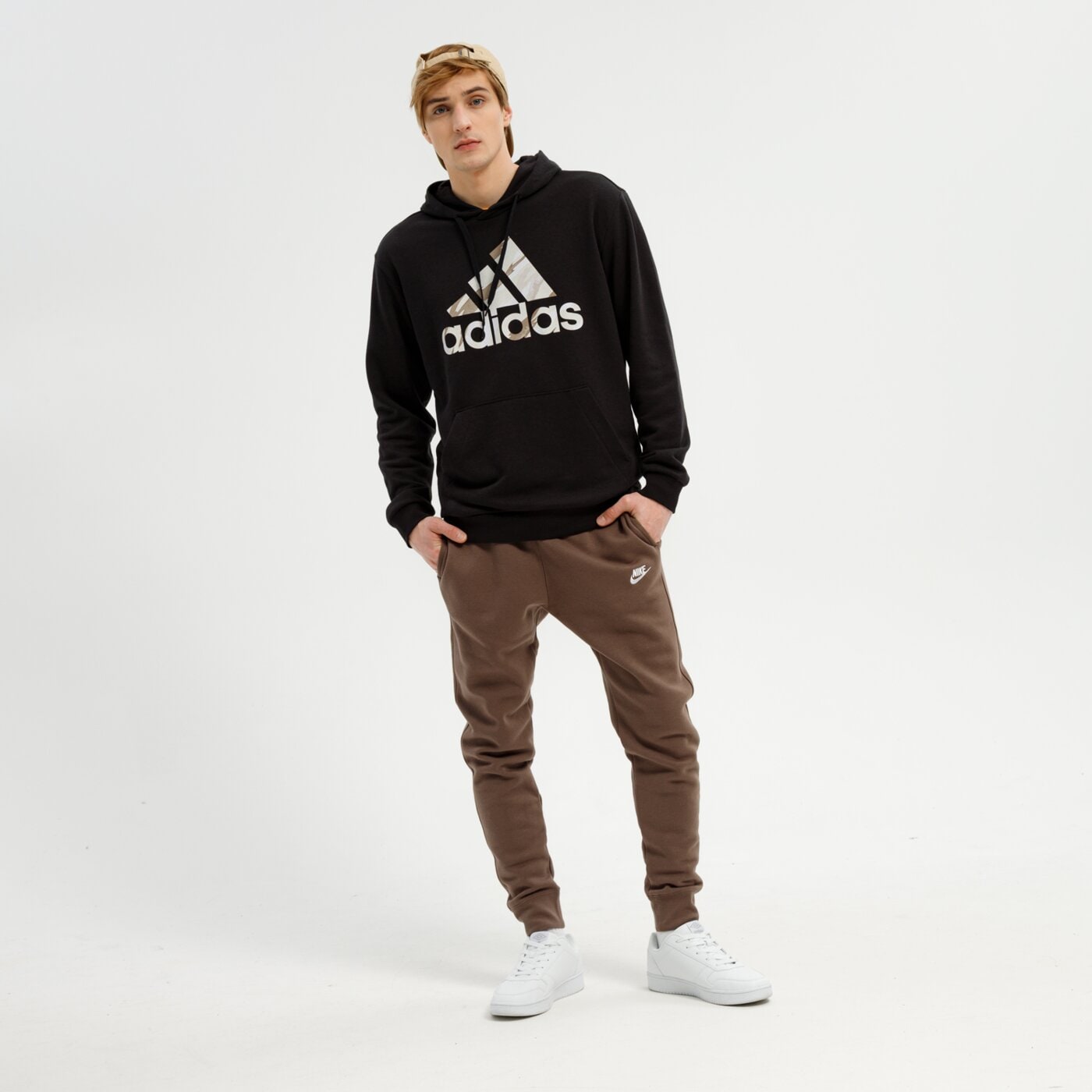 Spodnie dresowe męskie NIKE SPODNIE SPORTSWEAR CLUB FLEECE bv2671-004 kolor brązowy