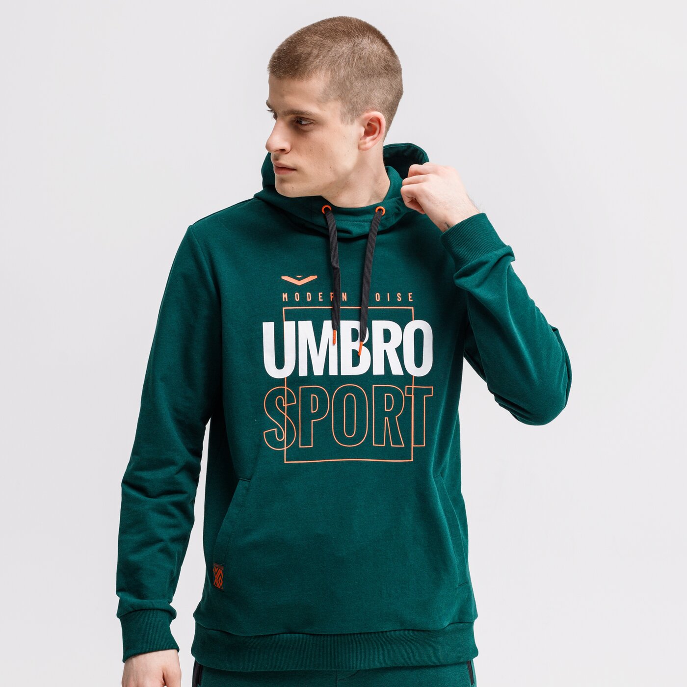 Bluza męska UMBRO BLUZA Z KAPTUREM ANDIE ul121blm37001 kolor zielony