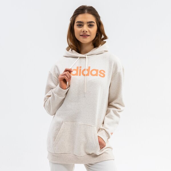Bluza damska ADIDAS BLUZA Z KAPTUREM W LIN OV FL HD h10184 kolor beżowy