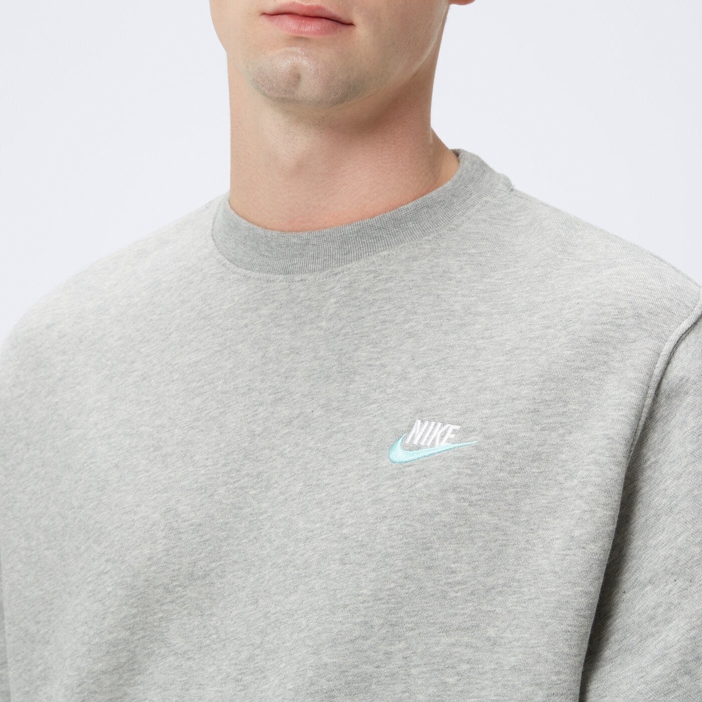 Bluza męska NIKE BLUZA M NSW CLUB DT CREW BB ESSENTIALS dq8383-065 kolor szary