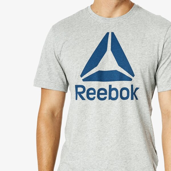 Koszulka męska REEBOK T-SHIRT SS QQR- REEBOK STACKED dh3774 kolor szary