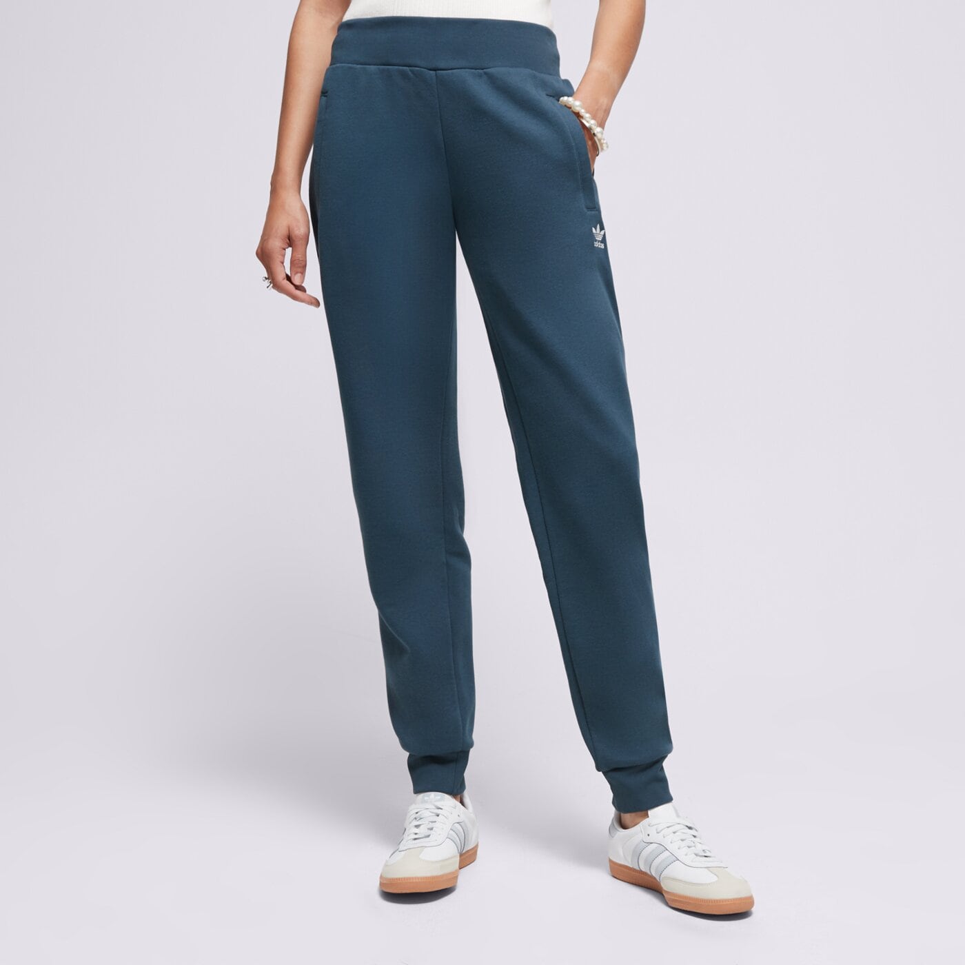 Spodnie dresowe damskie ADIDAS SPODNIE TRACK PANT ij9818 kolor granatowy