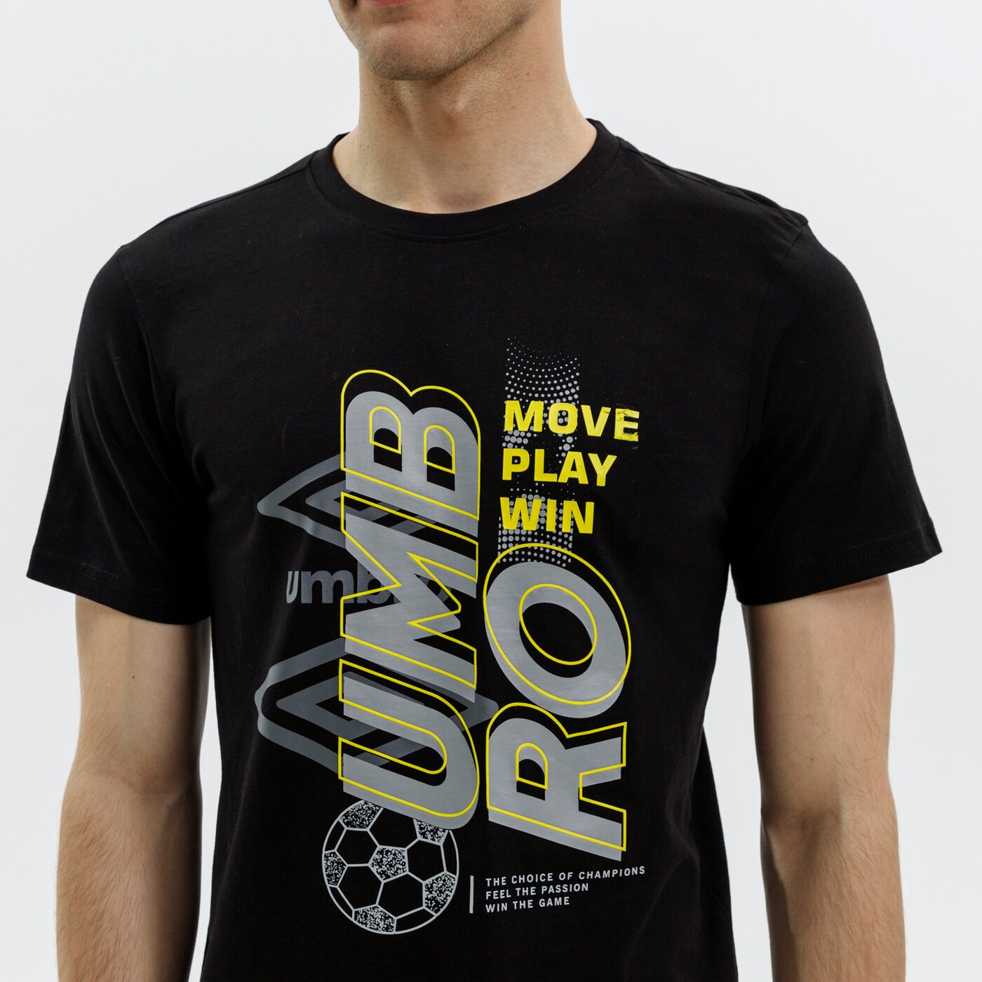 Koszulka męska UMBRO T-SHIRT ATADO ul321tsm15001 kolor czarny
