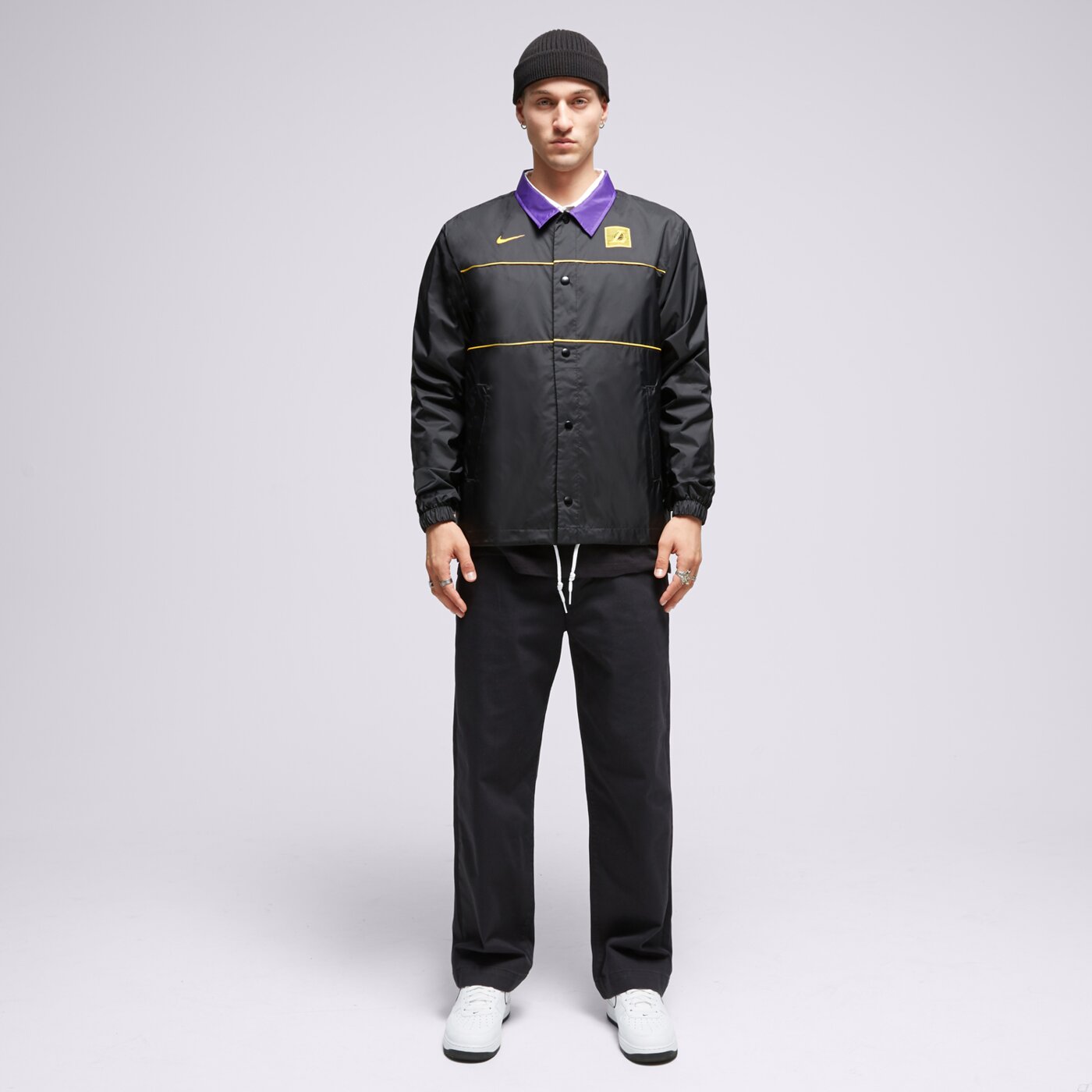 Kurtka przejściowa męska NIKE KURTKA LAL MNK JKT LTWT CTS NBA dx9839-010 kolor czarny