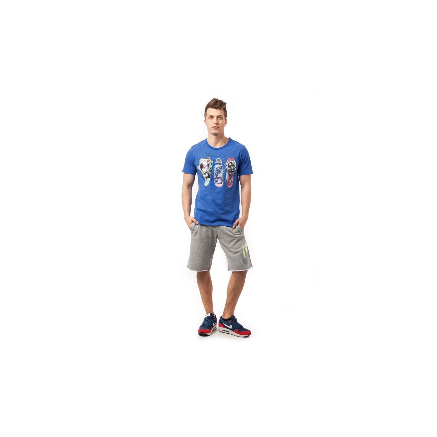 Koszulka męska NIKE T-SHIRT THE RHYTHM HIT'EM 799041493 kolor niebieski