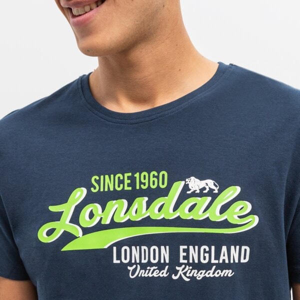 Koszulka męska LONSDALE T-SHIRT SS CROXTON 1150643025 kolor granatowy