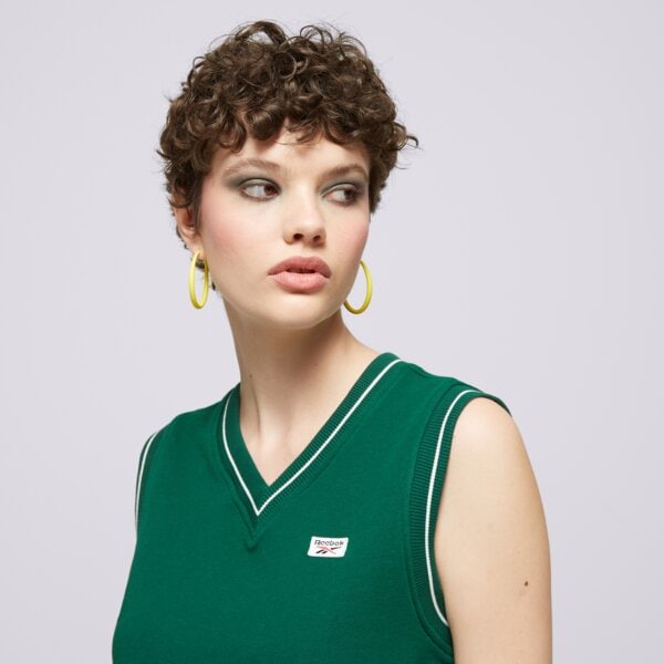 Bezrękawnik damski REEBOK BEZRĘKAWNIK CL CS VEST 100075522 kolor zielony