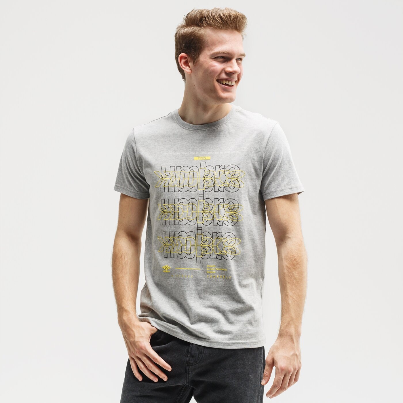 Koszulka męska UMBRO T-SHIRT LOUD ul120tsm28003 kolor szary