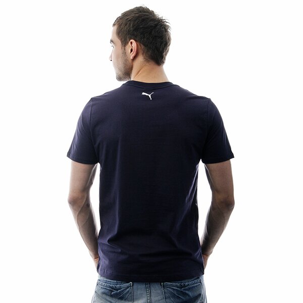 Koszulka męska PUMA T-SHIRT SS LOVE=FOOTBALL 74314901 kolor granatowy