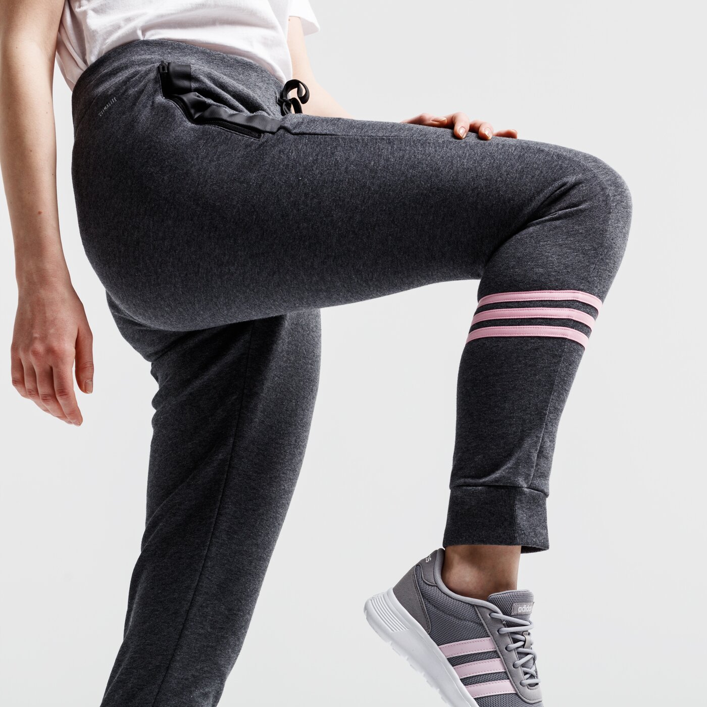 Spodnie dresowe damskie ADIDAS SPODNIE W E MO du0712 kolor szary