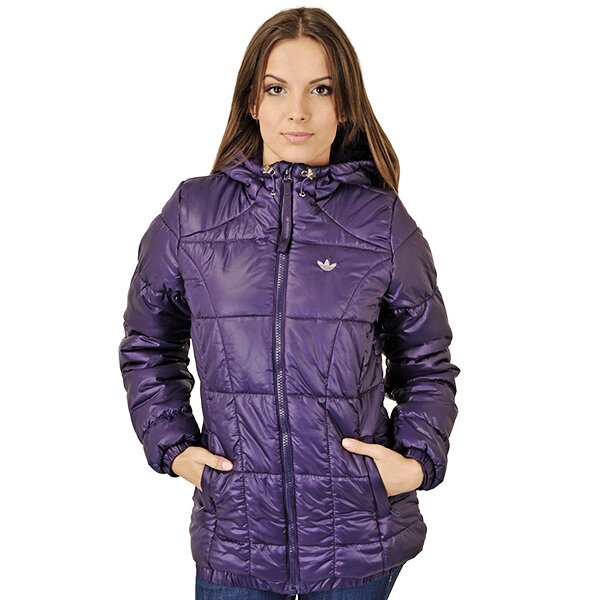 Kurtka zimowa damska ADIDAS KURTKA AC LONG PADDED JKT - SOLIDS o58619 kolor fioletowy