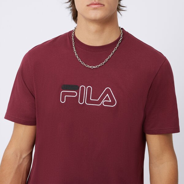 Koszulka męska FILA T-SHIRT FILA ACE RED fw23jdm001aceburg kolor bordowy