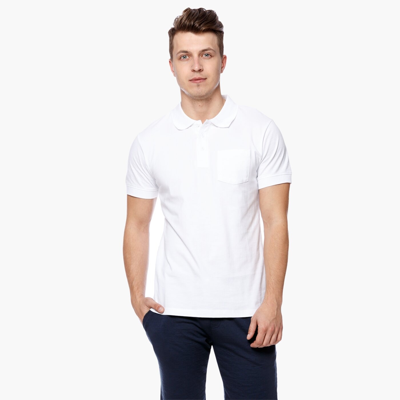 Koszulka polo męska UMBRO POLO ROBERTO ul17pom01002 kolor biały