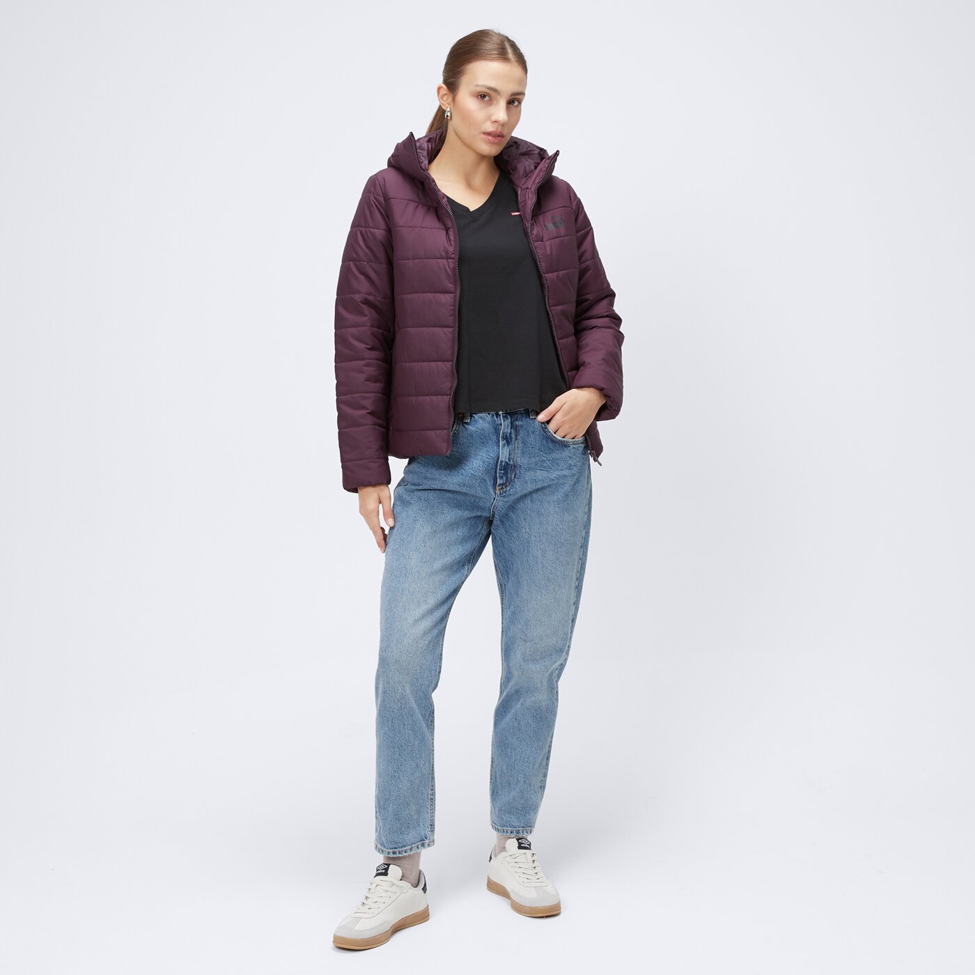 Kurtka zimowa damska PUMA KURTKA ZIMOWA ESS HOODED PADDED 848940 44 kolor fioletowy