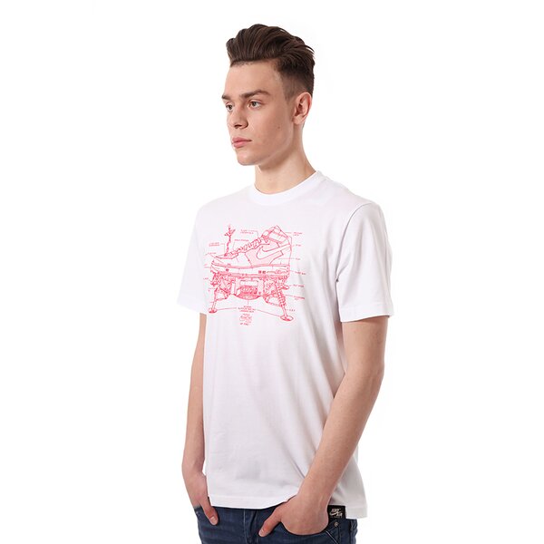 Koszulka męska NIKE T-SHIRT AF1 LUNAR LANDING TEE 611362100 kolor biały