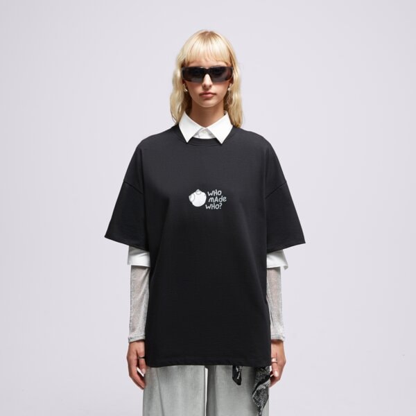 S.NOW JOB SIZEER T SHIRT “WHO MADE WHO”-BLACK si123tsu50002 kolor czarny