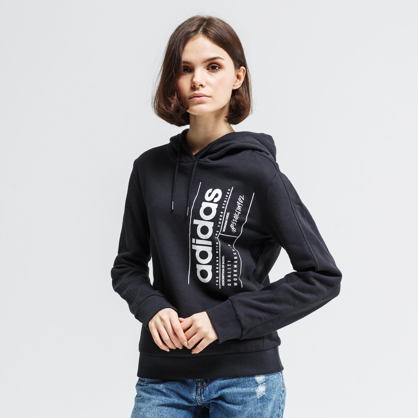 Bluza damska ADIDAS BLUZA Z KAPTUREM W BB HDY fm6202 kolor czarny