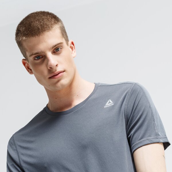 Koszulka męska REEBOK T-SHIRT WOR TECH TOP - REGULAR du2136 kolor szary