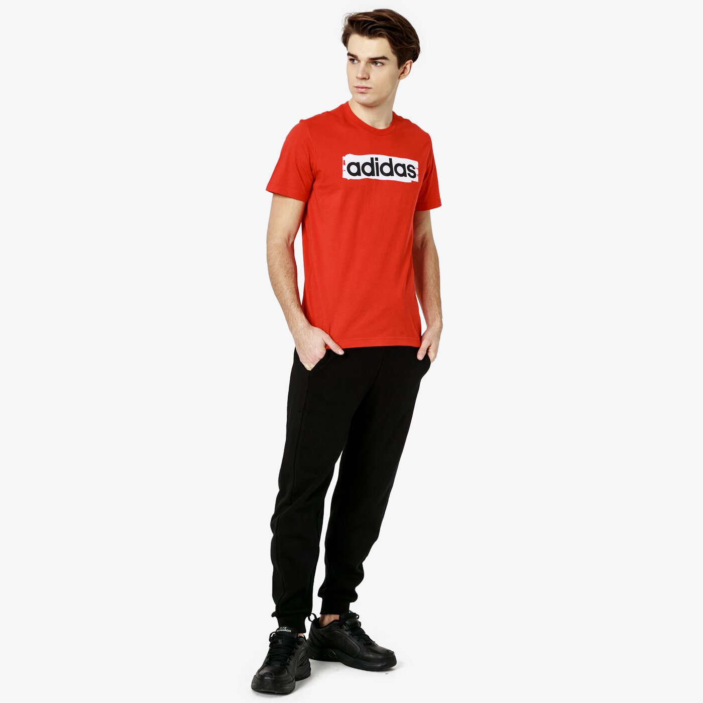 Spodnie dresowe męskie LOTTO SPODNIE RITOM lo19spm18002 kolor czarny