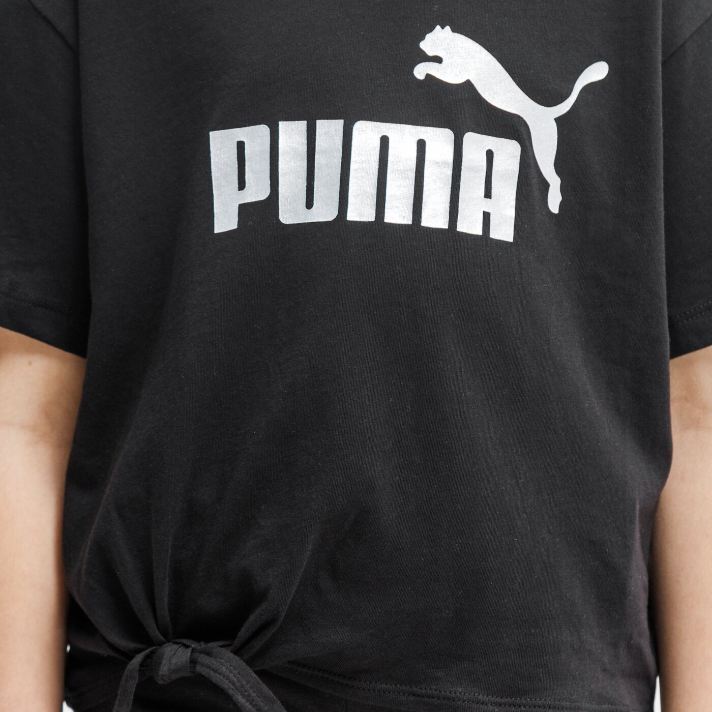 Koszulka dziecięca PUMA T-SHIRT ESS+ LOGO SILHOUETTE G 587044 01 kolor czarny